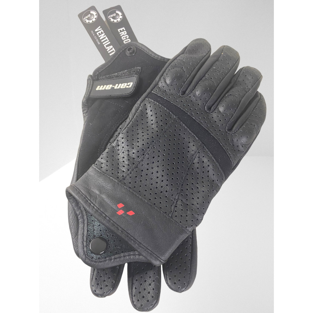 BRP Can-Am Spyder Black Leather Respirator Gloves Women's Size S/P